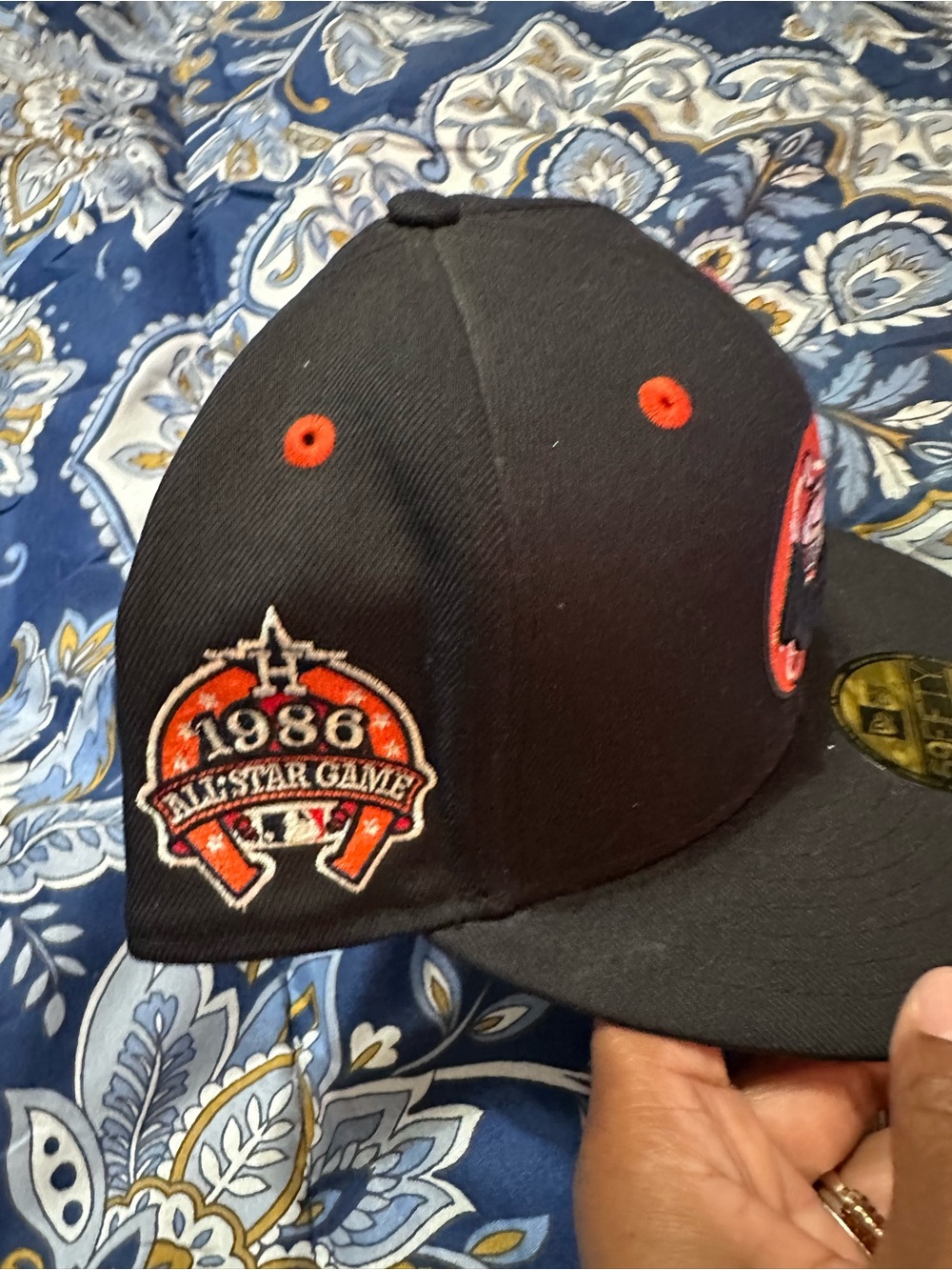 New Era Black and Orange Astros Fitted Hat - Picture 3 of 7